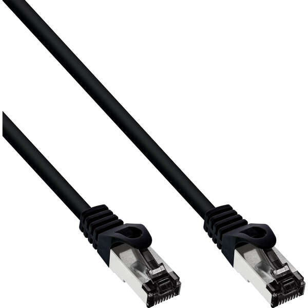 Patch Cable S/FTP PiMF Cat.8.1 halogen free 2000MHz black, 0.25m