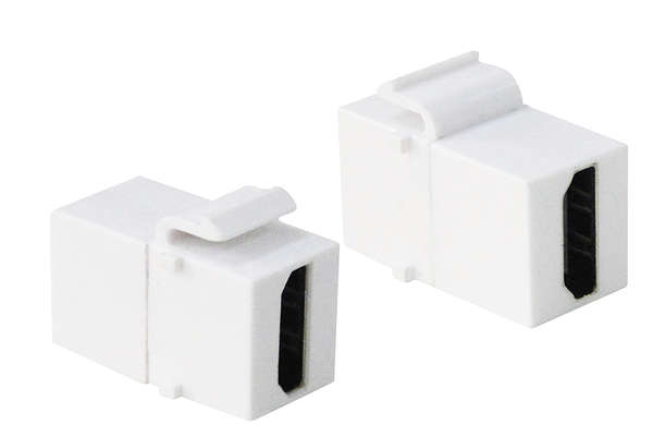 HDMI keystone coupler, A/F to HDMI-A/F, Wit