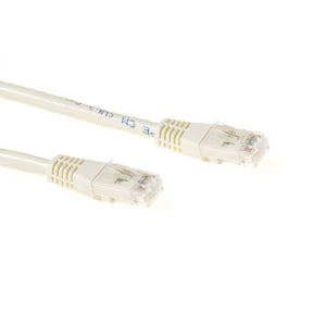 Cat.6 UTP patchkabel wit 0,5m