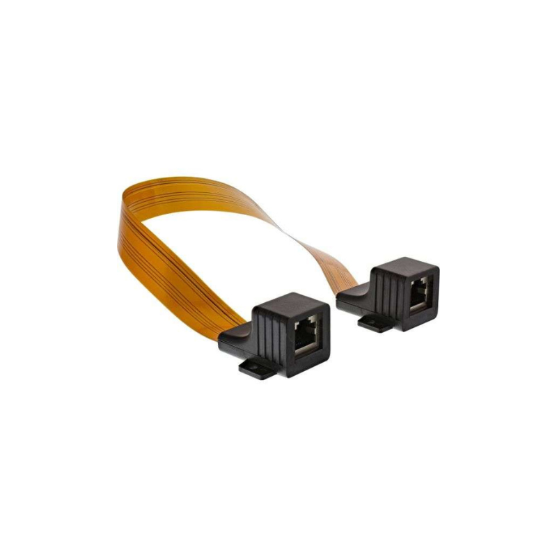 Zeer dunne RJ45 kabel voor Raam/Deur, 2x RJ45 V/V, 0.3m