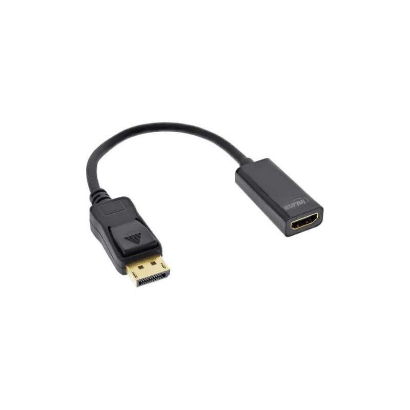 DisplayPort male to HDMI female, 4K/30Hz, black 0.15m