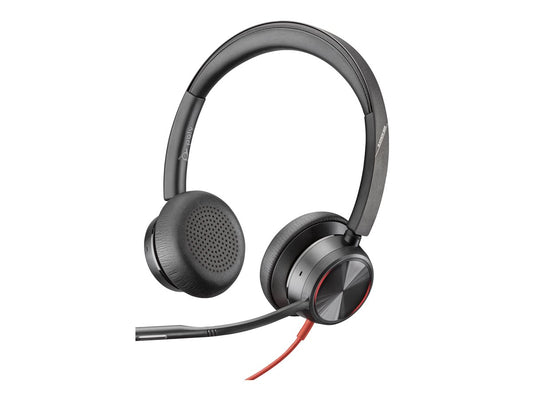 Poly Blackwire 8225 Stereo Microsoft Teams Certified USB-C Headset +USB-C/A Adapter
