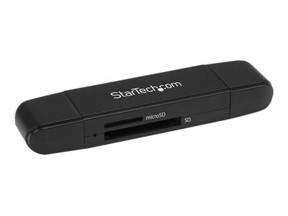StarTech.com USB 3.0 Geheugenkaart Reader/Writer voor SD en microSD Kaarten, USB 3.0 SD Card Reader, Compact, 5Gbps, USB-C en USB-A, MicroSD USB Adapter