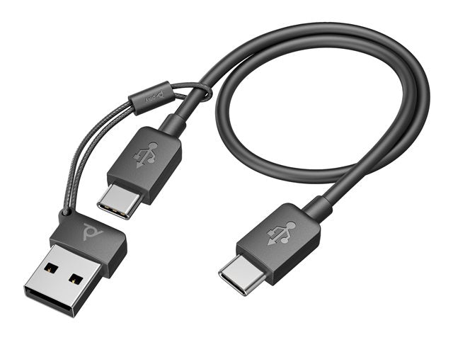 Poly Voyager Focus 2 USB-C-C Headset +USB-C/A Adapter +Charging Stand No localization