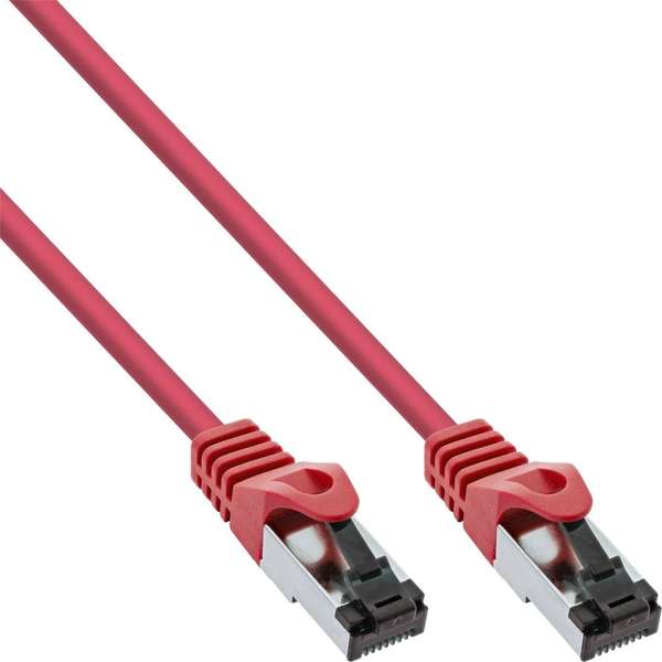 Patch Cable S/FTP PiMF Cat.8.1 LSZH 2000MHz rood 0,25m