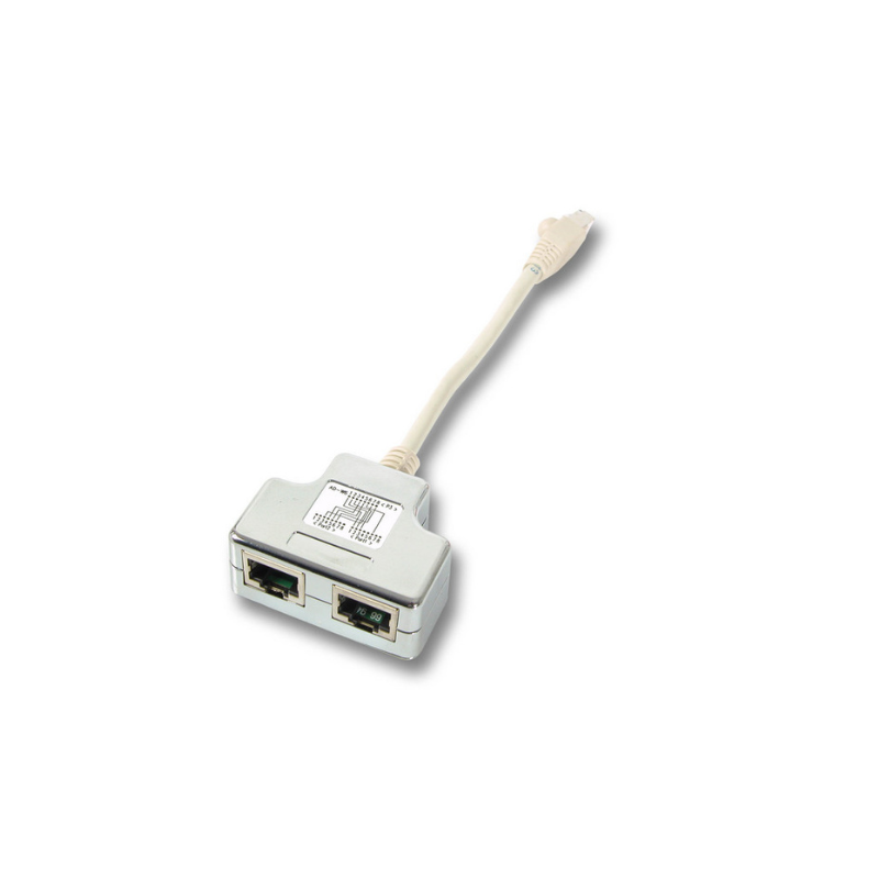 Poortverdubbelaar, 10/100BaseT en ISDN over 1 kabel