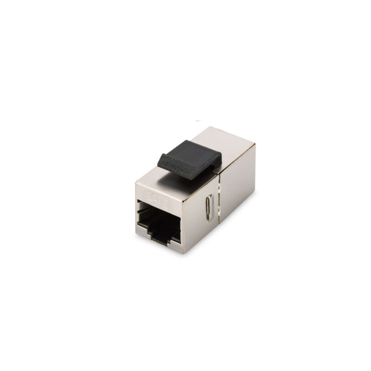 CAT 6 modular coupler, shielded RJ45 to RJ45, for panel connection