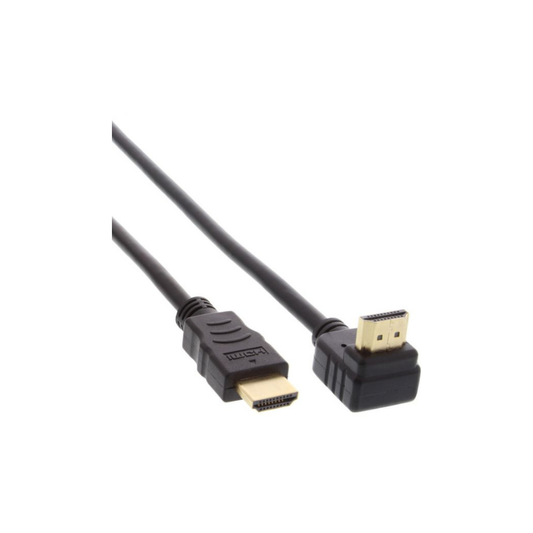 High Speed HDMI Cable with Ethernet, angled, 10m