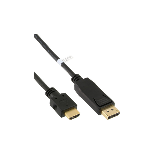 DisplayPort cable DP M to HDMI A M, 4K 30 Hz black 5 m