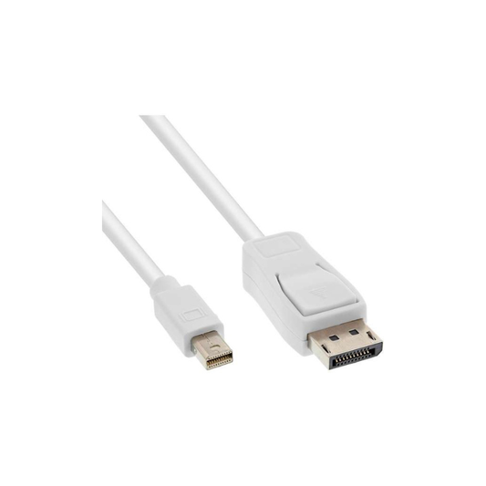 Mini DisplayPort OUT to DisplayPort IN Kabel, wit, 1m