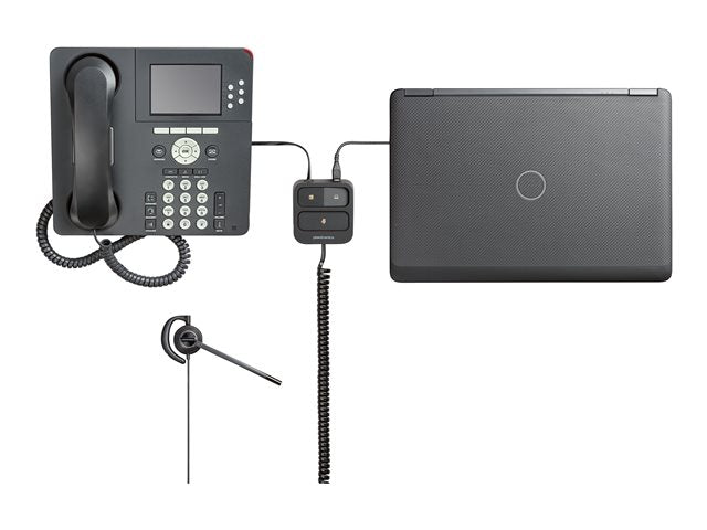 Poly EncorePro 530 Headset +Quick Disconnect EMEA-INTL English Loc-Euro plug