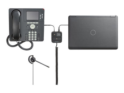 Poly EncorePro 530 Headset +Quick Disconnect EMEA-INTL English Loc-Euro plug