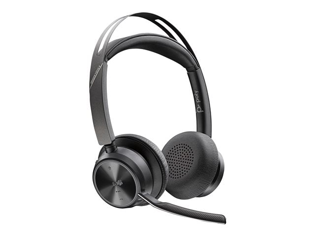 Poly Voyager Focus 2 Microsoft Teams Certified USB-C-C Headset +USB-C/A Adapter +Charging Stand No localization