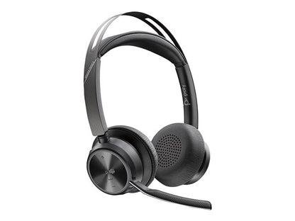 Poly Voyager Focus 2 Microsoft Teams Certified USB-C-C Headset +USB-C/A Adapter +Charging Stand No localization
